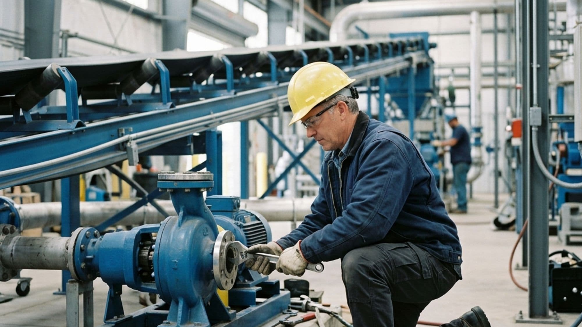 A licensed Machinery and Pumps contractor at work on a California project