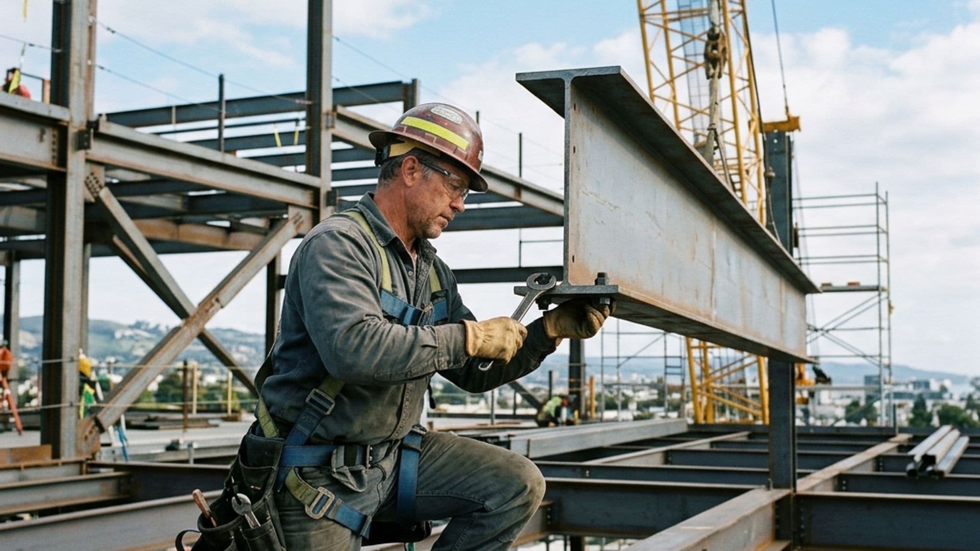 A licensed Structural Steel contractor at work on a California project