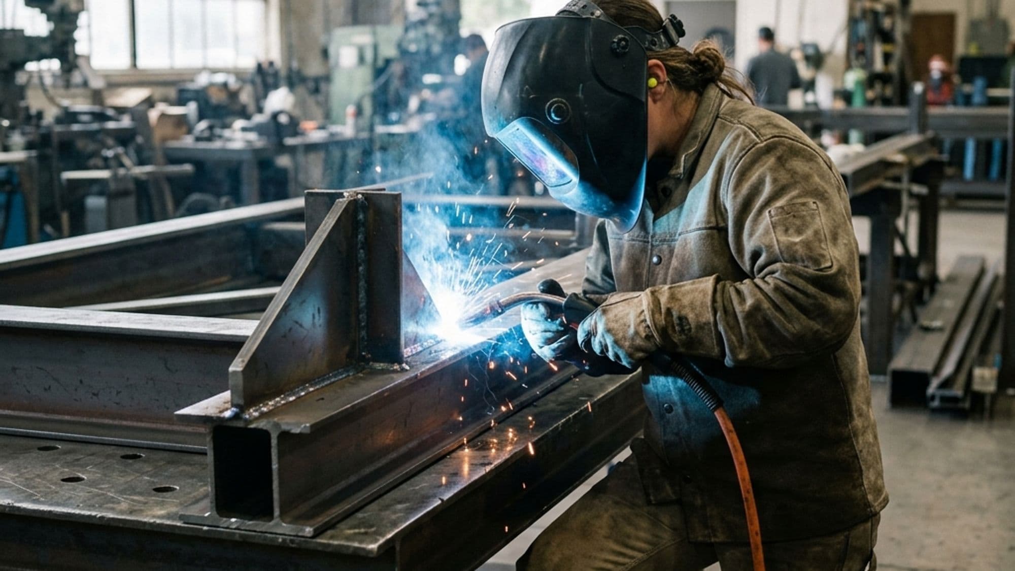 A licensed Welding contractor at work on a California project
